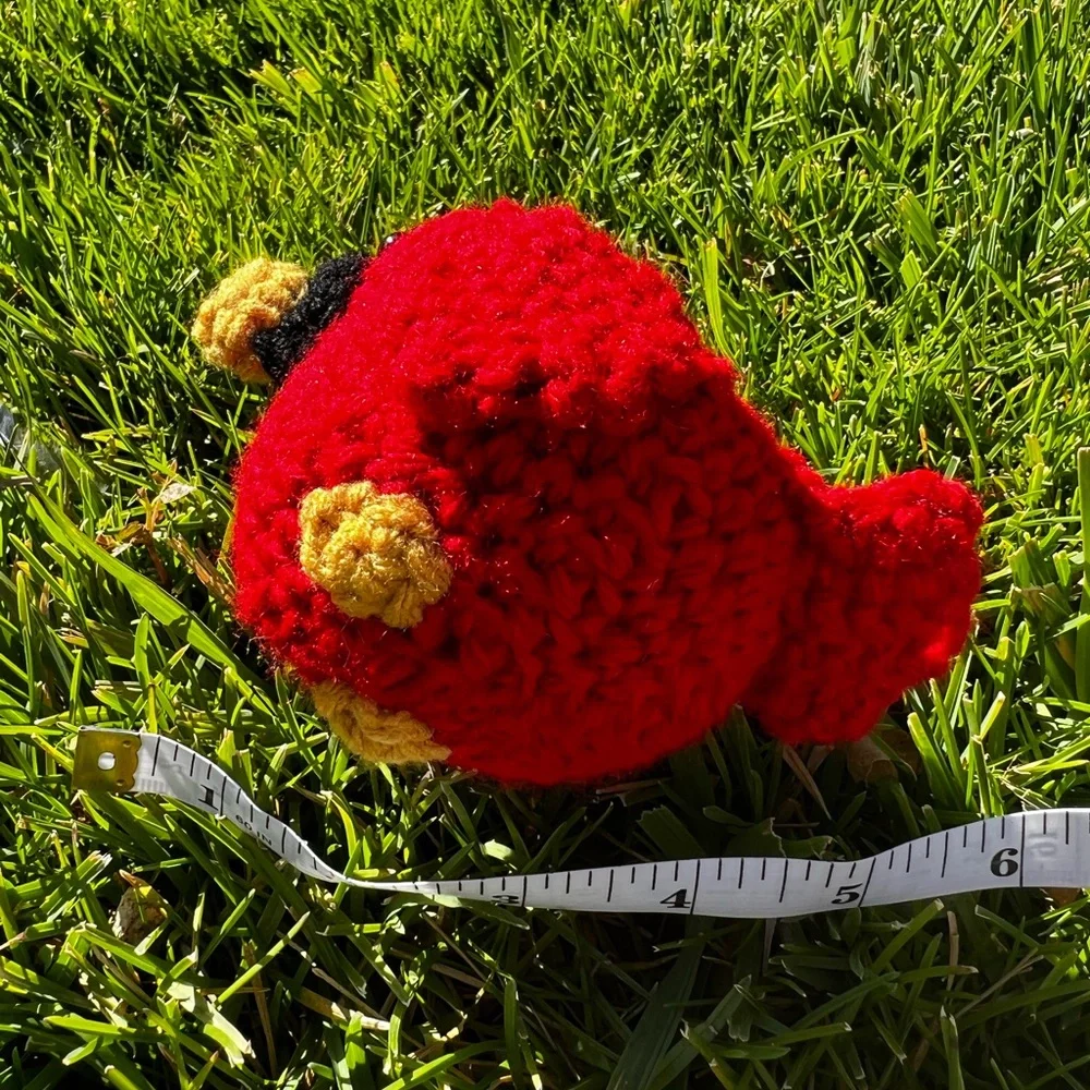 Hand Crocheted Ruby the Cardinal Stuffed Animal Plushie! - Picture 4 of 11